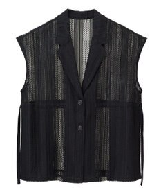 AMERICAN HOLIC 幾何学レースウエストドロストジャケット