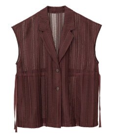 AMERICAN HOLIC 幾何学レースウエストドロストジャケット