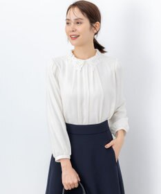 組曲 S 【WEB限定・2WAY】ジョーゼットシフォンレース襟 ブラウス