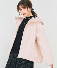 Feroux フード付きコクーンショート コート