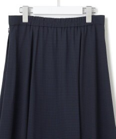 23区 【洗える】バックサテンアムンゼン千鳥プリント スカート