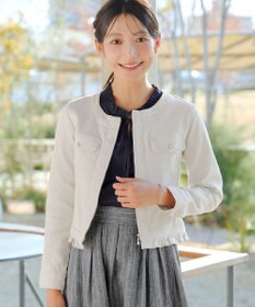 Tiaclasse ノーカラーデニムジャケット