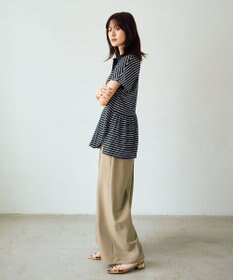 YECCA VECCA アシメボーダーポロシャツ