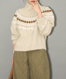 Green Parks ノルディック柄ジャガード織ニット