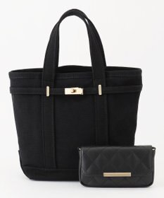 23区 ポーチ付 キャンバス トートバッグ