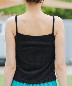 Tiaclasse 【洗える】スカラップニレースニットキャミソール