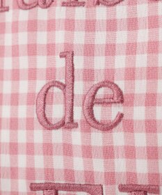 Maison de FLEUR ブランドロゴ刺繍ギンガムスクエアトート