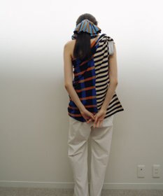 TRICOTE ストライプビッグシュシュ