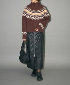 Green Parks ノルディック柄ジャガード織ニット