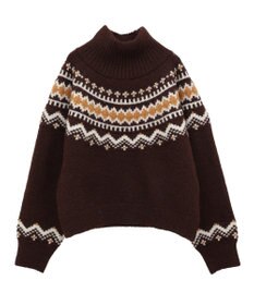 Green Parks ノルディック柄ジャガード織ニット