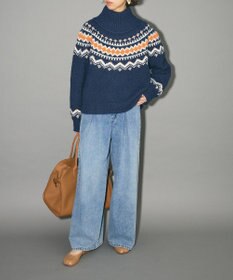 Green Parks ノルディック柄ジャガード織ニット