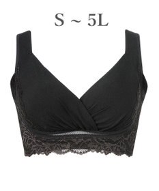 BRADELIS New York 【BRADELIS NewYork peace】綿混キャッチャーカップレースブラ25  ノンワイヤー 補正下着 補整 谷間メイク