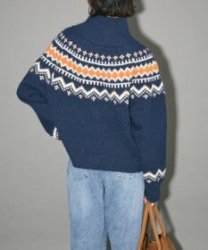 Green Parks ノルディック柄ジャガード織ニット