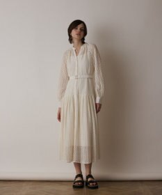 GRACE CONTINENTAL メッシュレースカフタンワンピース