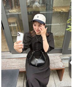 Green Parks AnriettMusee バックカットワークワンピース