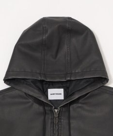 WEGO 【ユニセックス着用ITEM】PUフードブルゾン