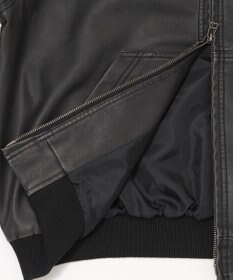 WEGO 【ユニセックス着用ITEM】PUフードブルゾン