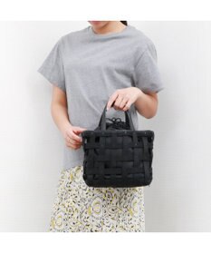 UNBILLION ペルケ perche / テープ透かし格子トートバッグS