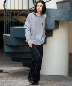 WEGO ラインポロニットプルオーバー