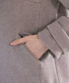 Tiaclasse ウールライクフーデットショートコート