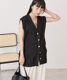 AMERICAN HOLIC 金ボタンニットジレ