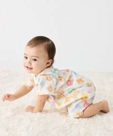 MIKI HOUSE HOT BISCUITS 【60-80cm】総柄 甚平オール