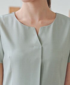 Tiaclasse 【小倉優子さん着用・洗える】フラップ付きミディアム丈フレアワンピース