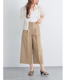 Te chichi オーガンジー刺繍ハーフスリーブシャツ