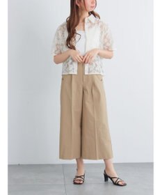 Te chichi オーガンジー刺繍ハーフスリーブシャツ