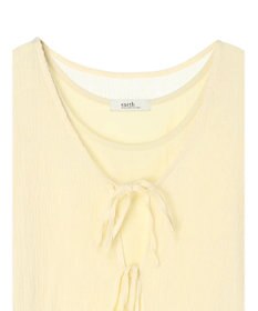 earth music&ecology ＳＥＴ２点クレープリボンブラウス＋インナー