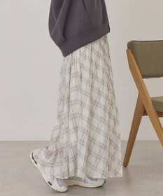 AMERICAN HOLIC 【選べる丈】チェックシアープリーツスカート