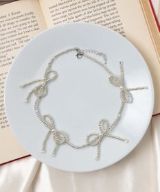 WEGO Lビーズリボンネックレス