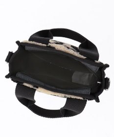 LeSportsac DENIM MINI N/S TOTE/ブラックデニム/レオパードシェルパ