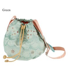 tsumori chisato CARRY スカラップ 刺繍 ショルダーバッグ 巾着