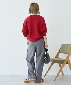 AMERICAN HOLIC ソフトコットンスウェットライクニットトップス