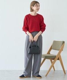 AMERICAN HOLIC ソフトコットンスウェットライクニットトップス