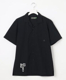 PW CIRCULUS 【MEN】【ストレッチ / 通気性】ロゴ オープンカラー シャツ