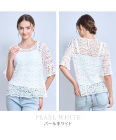 BRADELIS New York 【BRADELIS NewYork peace】　五分袖総レーストップス26