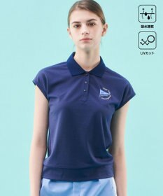 23区GOLF 【WOMEN】【吸水速乾/UVカット】メッシュフレンチポロシャツ