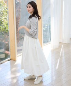 ANY L 【ウエストゴム】タックギャザーフレアスカート