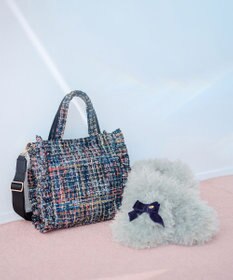 TOCCA 【ブローチ取り外し可】VELVET RIBBON FURTIPPET ティペット