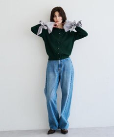 YECCA VECCA 2way袖リボンカーディガン