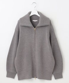 自由区 【洗える】ジップアップニット アウター
