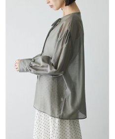 Green Parks AnriettMusee シアーボリュームスリーブブラウス