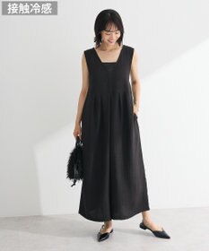 Green Parks 接触冷感麻調ゆったりサロペット