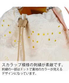 tsumori chisato CARRY スカラップ 刺繍 ショルダーバッグ 巾着