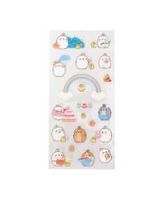 Mother garden 【2/15(日)で販売終了】 マザーガーデン MOLANG モラン いっぱいシール 3枚セット ≪おでかけ スイーツ ホリディー≫