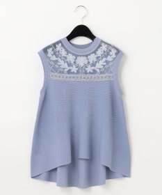 GRACE CONTINENTAL フラワーコードニットトップ