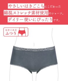 Wing ショーツ　【デイリーフィットやわらかコットン】　ここちよいフィット感　はきこみ丈ふつう　EC2300　ウイング／ワコール