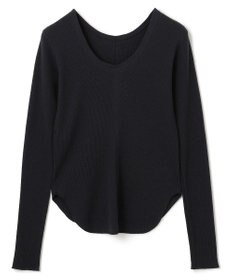 BEIGE， 【洗える】GLOBE / コットンリブ前後2WAYカットソー